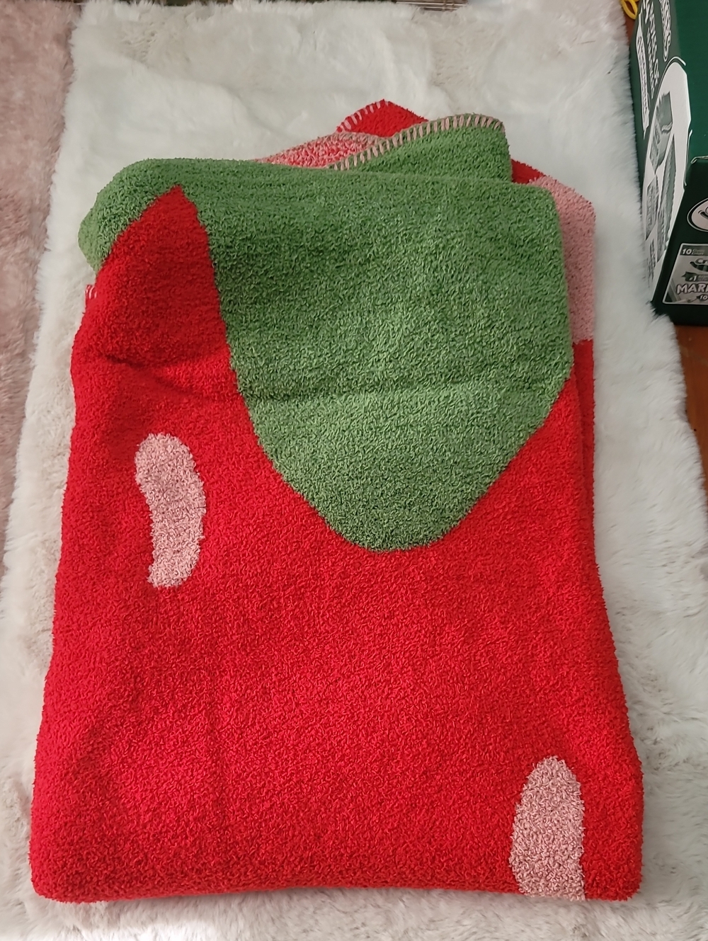 Strawberry Shaped Throw Blanket